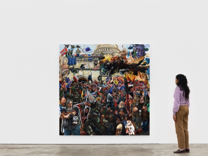 ‘There Are Monsters on All Sides’: Celeste Dupuy-Spencer on Why Her Epic Painting of the Capitol Riot Is Not a Simple Morality Tale