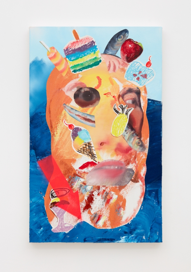 Alessandro Pessoli, Daddy, 2018. Oil, spray paint on canvas, 26 x 16 in, 66 x 40.6 cm (AP18.002)
