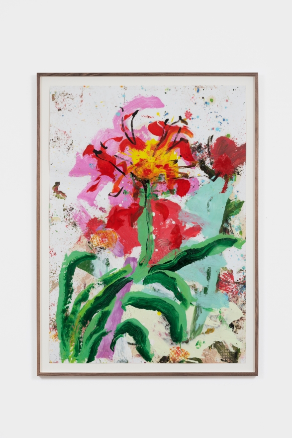 Jorge Galindo FAMILIAR WILD FLOWERS XIII, 2021 Oil on paper 40 1/8 x 28 3/8 in 102 x 72 cm (JGA21.019)