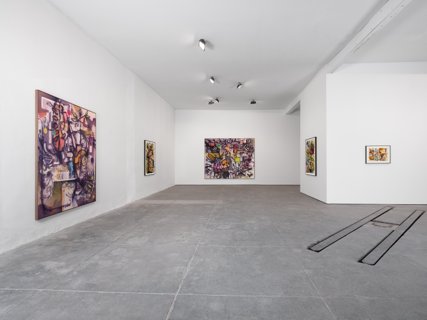 Installation view of Jan-Ole Schiemann,卩ㄩ尺卩丨ㄥ, (May 6 - July 2, 2022) Nino Mier Gallery, Marfa, TX
