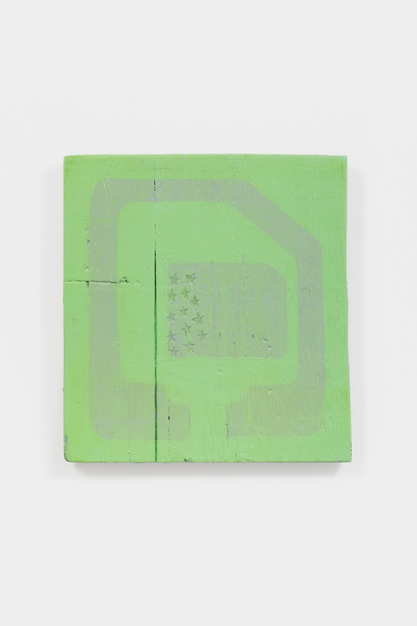 Nel Aerts Untitled (USA), 2021 Acrylic on wood  13 3/4 x 12 5/8 in 35 x 32 cm (NAE21.020)