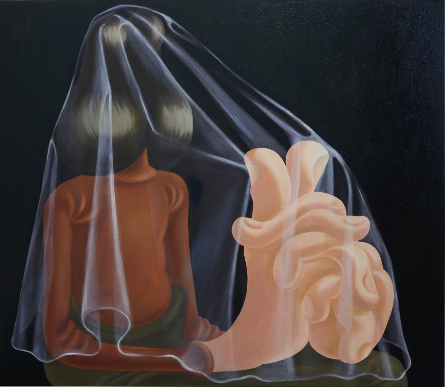 Louise Bonnet The Veil, 2017 Oil on canvas 60 x 72 in 152.4 x 182.9 cm (LB17.006)
