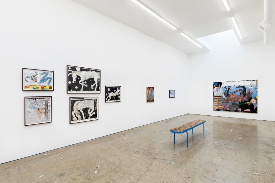Installation view of Pieter Jennes, When Weeds Bloom, (April 16 - May 14, 2022). Nino Mier Gallery 4, Los Angele