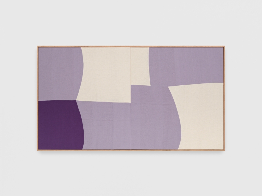 Ethan Cook  Whole Lotta Love Purple, 2021 Handwoven cotton and linen, framed 32 x 58 in 81.3 x 147.3 cm (ECO21.013)