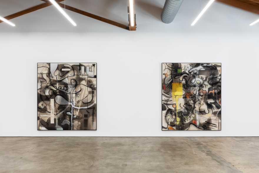 Installation View 5 of Jan-Ole Schiemann's Paintings Have Feelings Too (February 15–March 13, 2020). Nino Mier Gallery, Los Angeles, CA