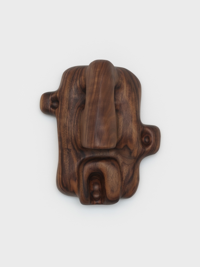 Casey McCafferty Mask #5, 2022 Oiled walnut 10 1/2 x 9 x 5 in 26.7 x 22.9 x 12.7 cm (CMC22.024)