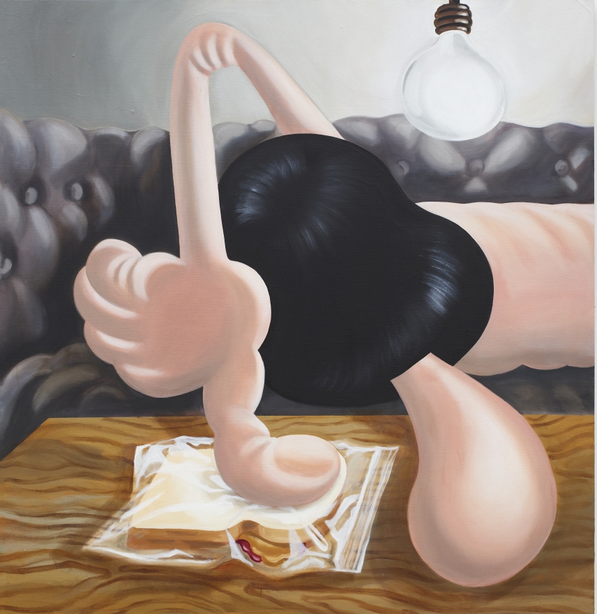 Louise Bonnet The PB&J, 2016 Oil on canvas 50 x 52 in 127 x 132 cm (LB16.030)