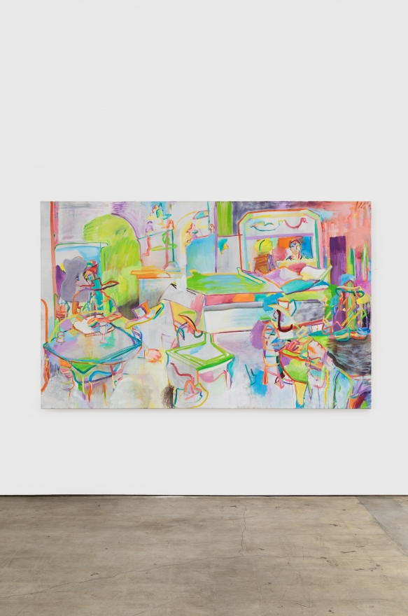 Gerlind Zeilner Sperlsaloon, 2019 Oil and egg tempera on canvas 59 1/8 x 88 5/8 in 150 x 225 cm (GZE20.011)