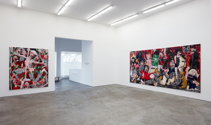 Installation View of "White Lightning" and "God's Kitchen"