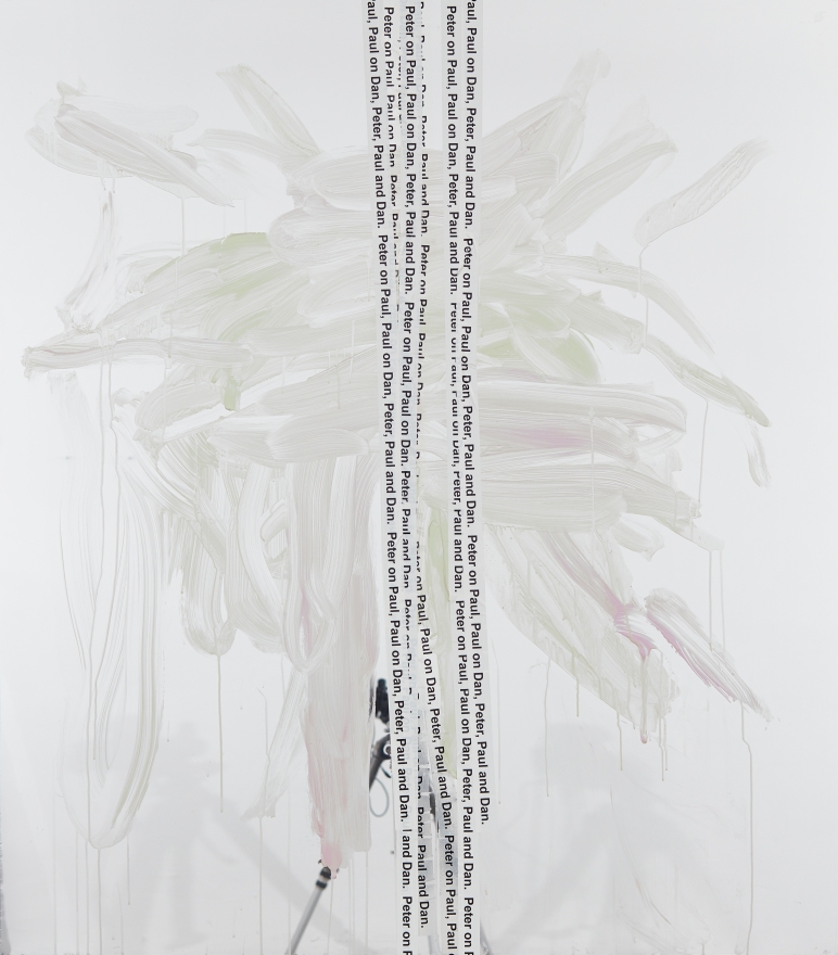 Peter Bonde, Peter on Paul, 2015. Oil on mirror foil, 63 x 55.12 x 1.6 inches, 160 x 140 x 4 cm (PB15.001)