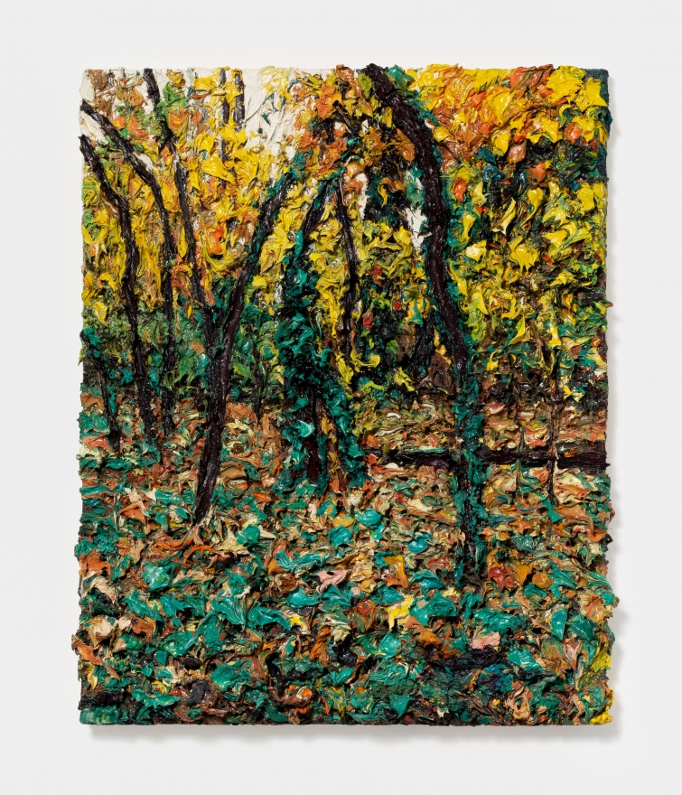 Robert Terry Scene in Woods, Climbing Ivy, 2012 Oil on board 20 x 16 in 50.8 x 40.6 cm (RTE21.002)