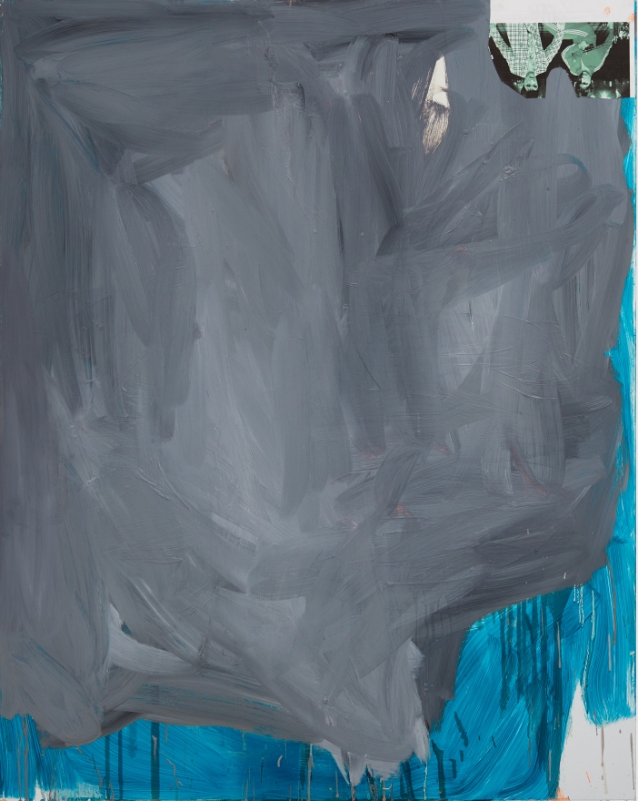 Peter Bonde, Merlin, 2014. Oil on mirror foil, 39.37 x 31.5 x 1.6 inches, 100 x 80 x 4 cm (PB14.006)