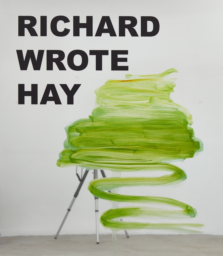 Peter Bonde, Richard Wrote Hay (Sorry I Meant Hey), 2016. Oil on mirror foil, 63 x 55.12 x 1.6 inches, 160 x 140 x 4 cm (PB16.006)