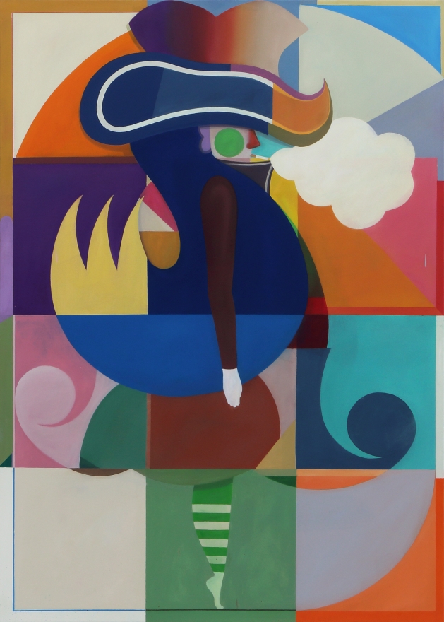Bernhard Buhmann The Smoker, 2018 Oil on canvas 78 3/4 x 55 1/8 in 200 x 140 cm (BBU18.001)