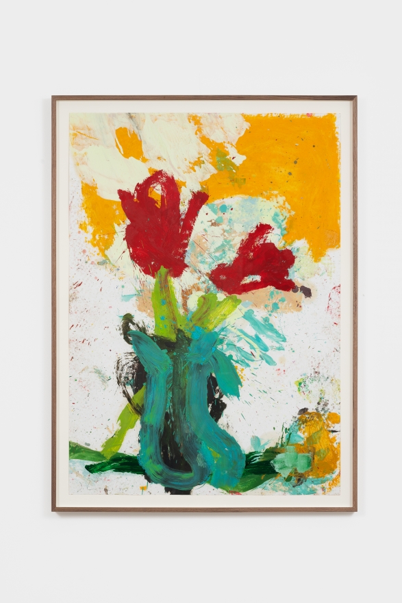 Jorge Galindo FAMILIAR WILD FLOWERS XI, 2021 Oil on paper 40 1/8 x 28 3/8 in 102 x 72 cm (JGA21.022)