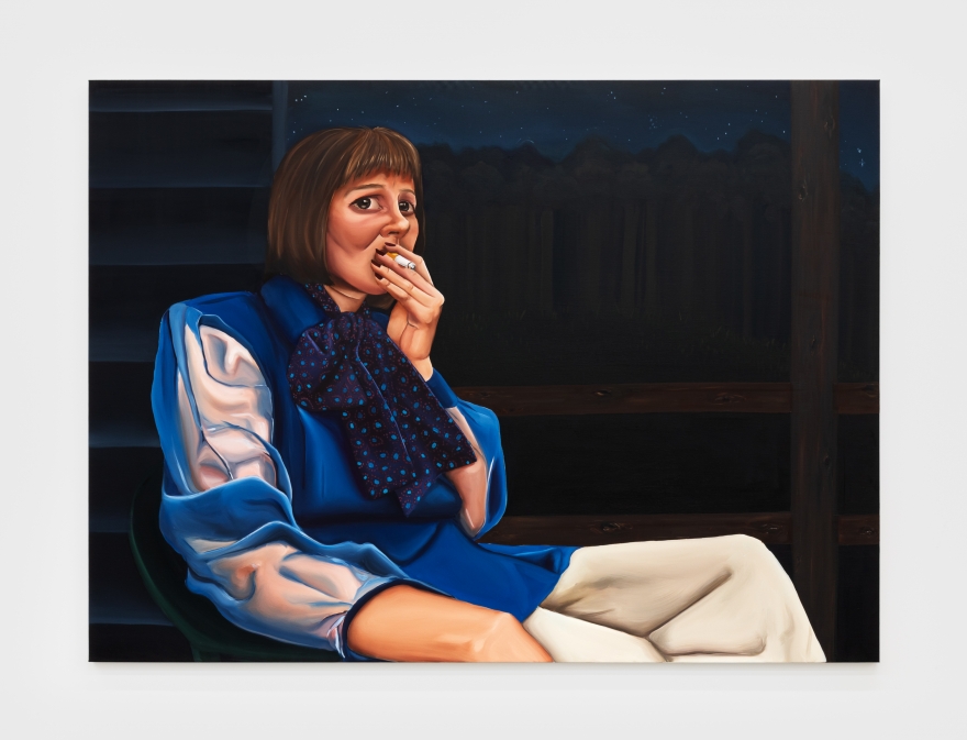 Madeleine Pfull Lady on Porch II, 2019 Oil on linen 60 x 44 inches (MP19.008)