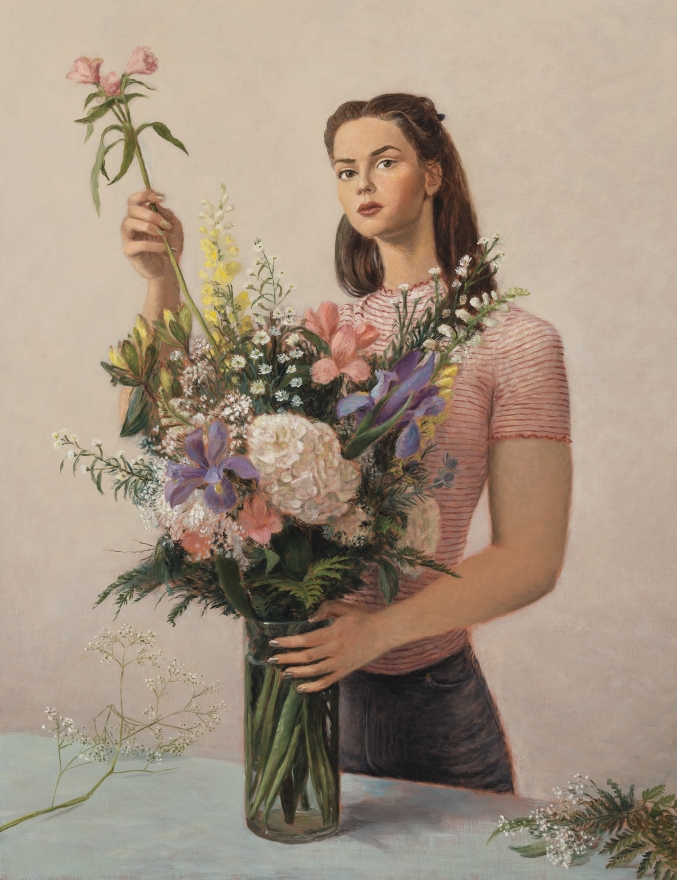 Jansson Stegner Flower Shop, 2018 Oil on linen 45 x 35 in 114.3 x 88.9 cm (JAS18.008)
