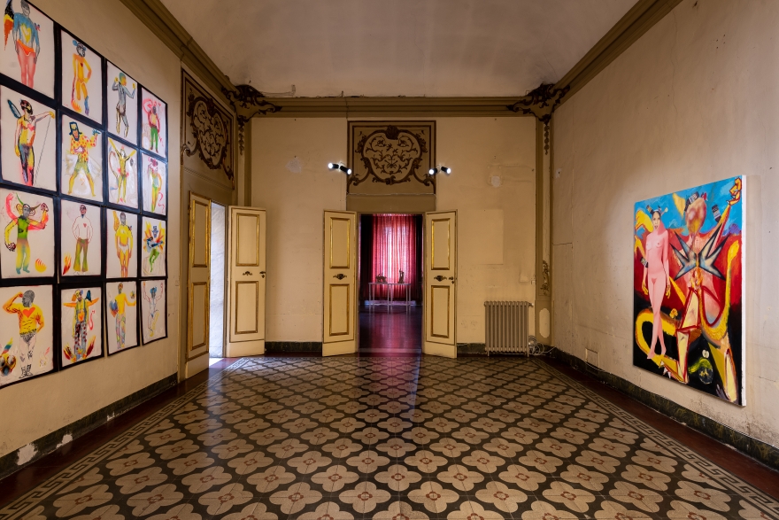 Installation view: “City of God,” Palazzo Vizzani, Bologna, 2021 Photo: Rolando Paolo Guerzoni, courtesy of Palazzo Vizzani