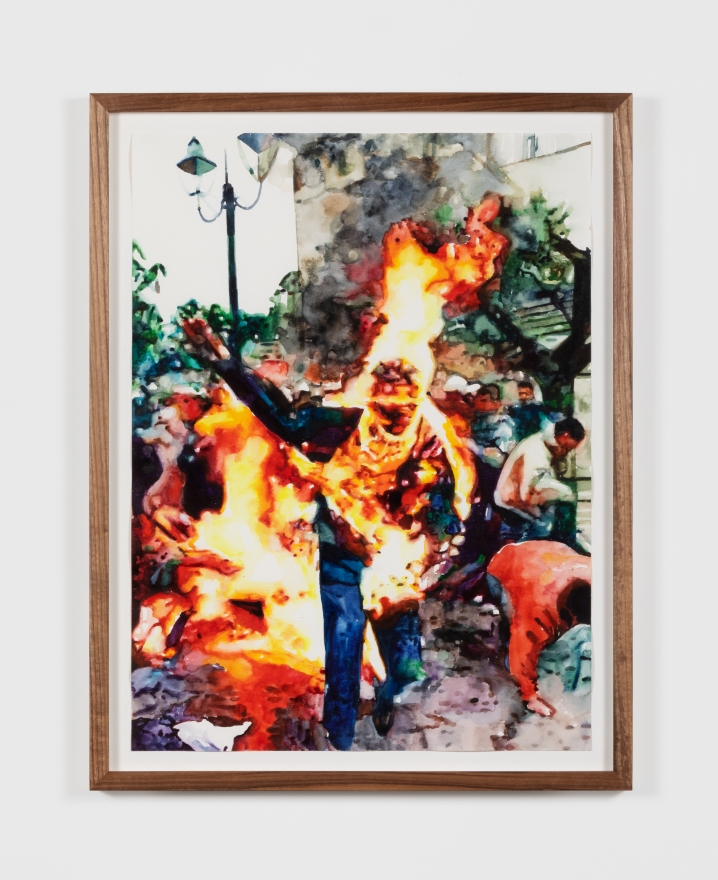 Conrad Ruiz Man on Fire XII, 2020 Watercolor on paper 24 x 18 in 61 x 45.7 cm (CRU20.002)