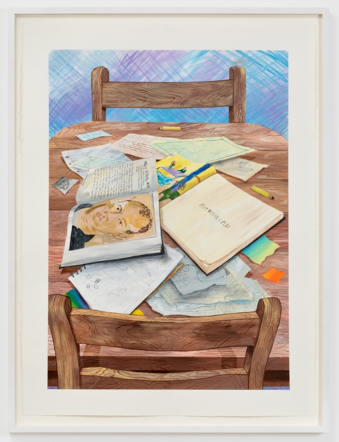 Rebecca Ness, Play Within a Play, 2020. Gouache and graphite on paper, 30 x 22 in, 76.2 x 55.9 cm, 32 3/4 x 24 5/8 in (framed), 83.2 x 62.5 cm (RNE20.023)