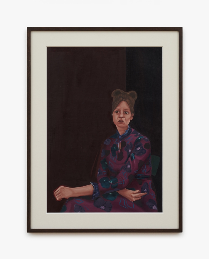 Madeleine Pfull Purple Study, 2020 oil on paper 19 1/4 x 25 3/8 in, framed 49 x 64.5 cm, framed (MP20.025)