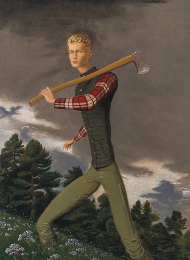 Jansson Stegner Lumberjack, 2018 Oil on canvas 72 x 53 in 182.88 x 134.62 cm (JAS18.006)