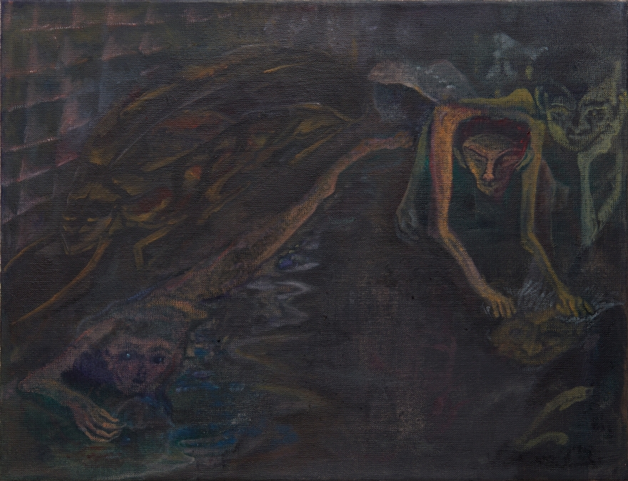 Tomasz Kowalski, TBT, 2018. Oil on canvas, 18 x 23 5/8 in, 45.7 x 60 cm (TKO18.028)