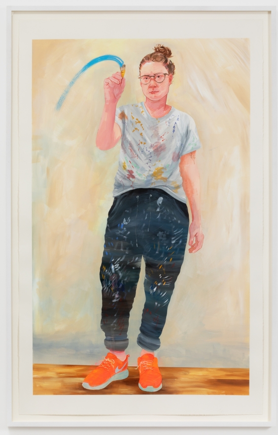 Rebecca Ness, What a Painting Sees, 2020. Gouache on paper, 40 x 25 in ,101.6 x 63.5 cm, 42 1/2 x 27 1/4 in, (framed), 108 x 69.2 cm (RNE20.016)