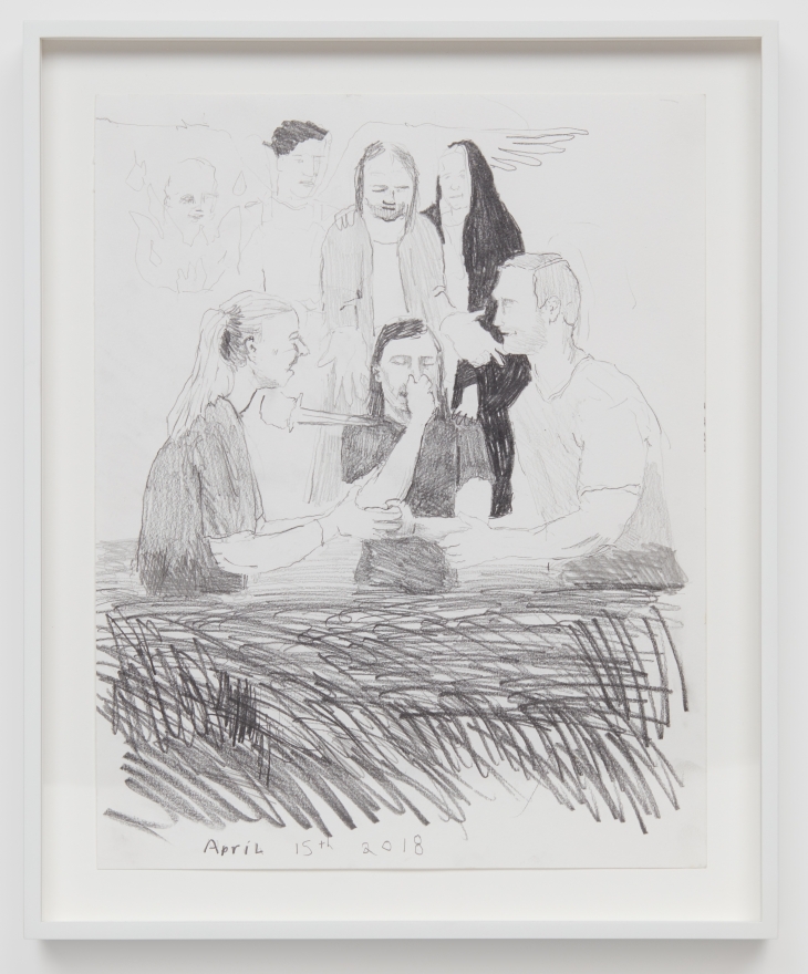 Celeste Dupuy-Spencer Down With The Old Man (You Know I'm Talkin' 'Bout This Weight), 2018 Pencil on paper 14 x 11 in 35.6 x 27.9 cm (CDS18.016)