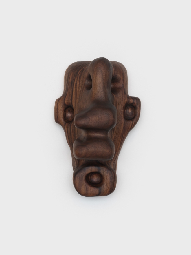 Casey McCafferty Mask #7, 2022 Oiled walnut 12 x 7 1/2 x 6 in 30.5 x 19.1 x 15.2 cm (CMC22.026)