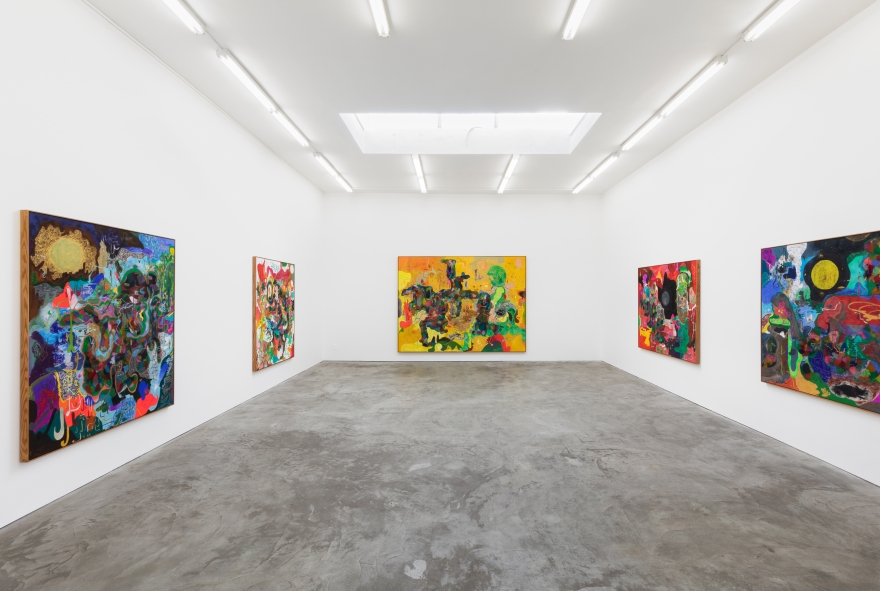 Installation Shot 1 of Michael Bauer: Caves and Gardens (May 20–June 30, 2020). Nino Mier Gallery, Los Angeles, CA